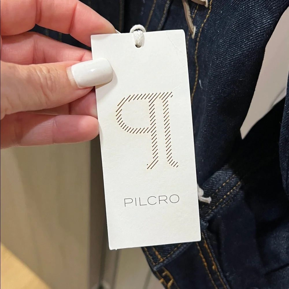 NWT $168 ANTHROPOLOGIE Pilcro Corset Denim Jacket oversized XXS will work for XS - Picture 9 of 10